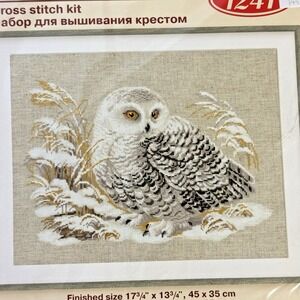 RIOLIS Counted Cross Stitch Kit 17.75"X13.75" White Owl 1241